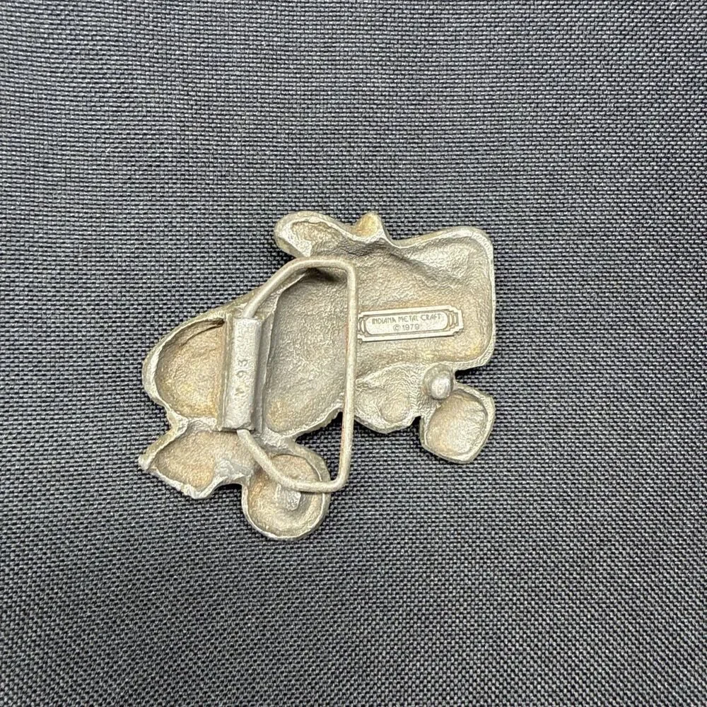 Indiana Metal Craft 1979 Y93 Roller Skate Belt Buckle Vintage 70s Roller Disco